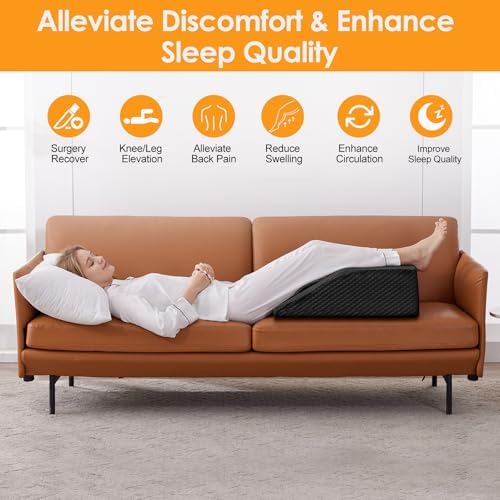 Ruqmuis Leg Elevation Pillow for After Surgery, 8inch Foam Leg Elevating Pillow - Image 6