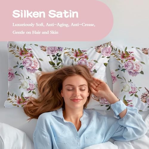 Satin Pillowcase for Hair and Skin, Softer Than Mulberry Silk Pillow Cases - Image 4