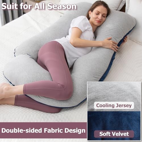 MOON PINE Pregnancy Pillow, U Shaped Full Body Pillow - Image 2