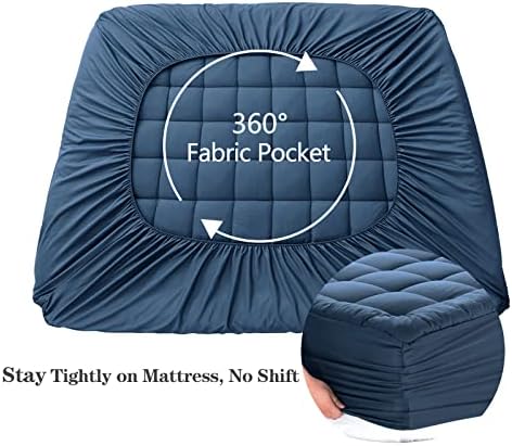 EASELAND Twin XL Mattress Pad Cotton Pillow Top Mattress Topper - Image 4