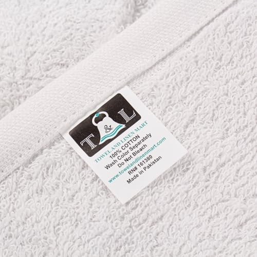 Towel and Linen Mart 100% Cotton White 18 Pack Bath Towel Set, Quick Dry, Super Absorbent, Light Weight, Soft Feel for Hotel, Spa and Bathroom (27 X 54) (White, 27 x 54 18 Pack) - Image 5