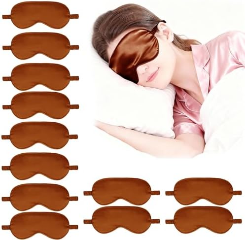 12PACK Silky Sleep Masks Satin Eye Mask Silk Eyes Cover by WJingYiJia