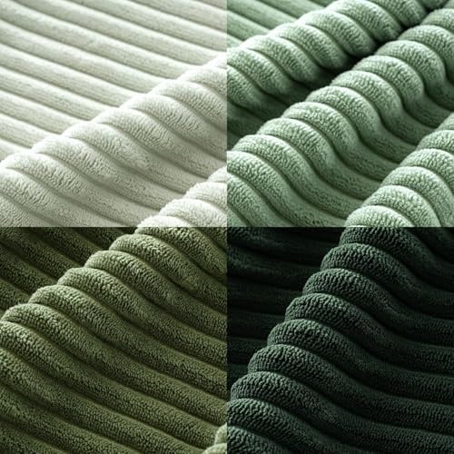MIULEE Soft Corduroy Decorative Throw Pillow Covers Forest Green 22x22 - Image 6