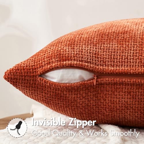 MIULEE Fall Decorative Lumbar Throw Pillow Covers 12x20 Burnt Orange 2 Pack - Image 6