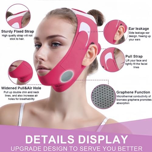 ROWMATE Graphene V-Line Mask Chin Up Mask V Shaped Face Mask Chin Strap - Image 4