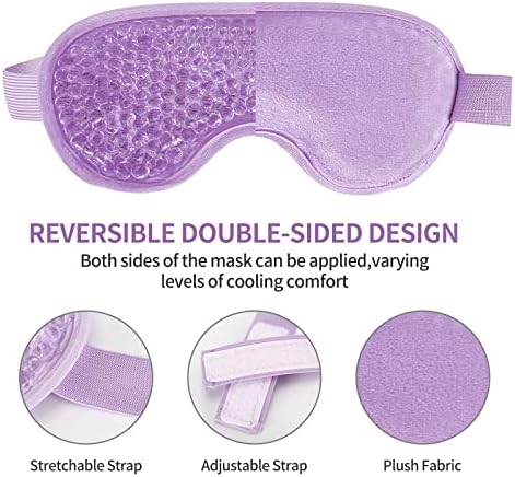 2PCS Gel Eye Mask Reusable Cold Therapy Gel Bead Eye Mask - Image 3