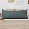 JoraLion 20x54 inch Neutral Boucle Body Pillow Cover, Dusty Blue Long Pillow by JoraLion