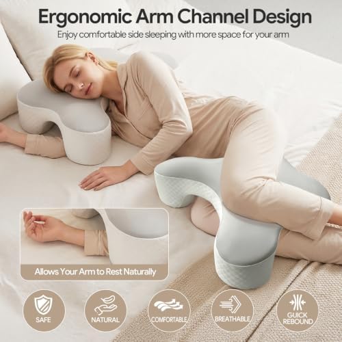 Side Sleeper Pillow with Arm Hole - Image 2