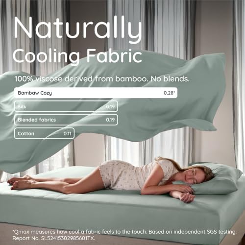 Bambaw 100% Viscose Derived from Bamboo Twin XL Fitted Sheet – Single Fitted - Image 4