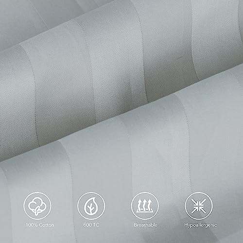 100% Egyptian Cotton Pillow Protectors Set of 2 King Size - Image 3