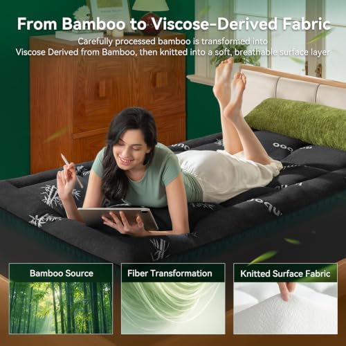 Twin 4-Inch 2-in-1 Cooling Memory Foam Mattress Topper - Image 3