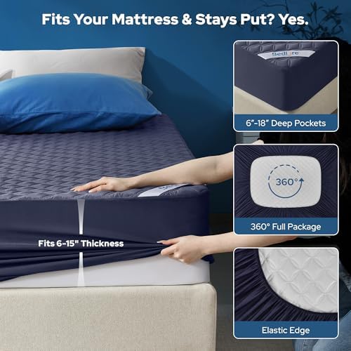 BEDLORE 2 Pack Waterproof Mattress Protector, Twin Size Mattress Pad - Image 4