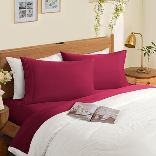 Horbaunal Microfiber Pillowcases Queen Size, 2 Pack - Image 2