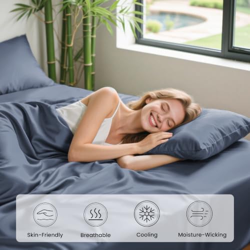 Love's cabin 4 Piece Queen Sheet Set, 100% Rayon Derived from Bamboo, Cooling & - Image 5