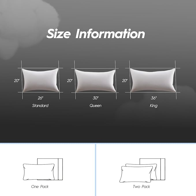 Globon Luxury Down Pillow Queen Size, Firm Hotel Collection Bed Pillow with 100% Cotton Cover, Down Surrounded Feather Pillow, 20x30 Inches (1 Pack)