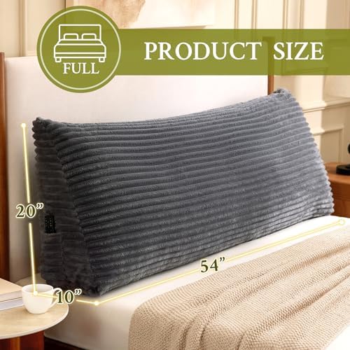 Headboard Pillow Full, Headboard Wedge Pillow, Dark Grey - Image 2