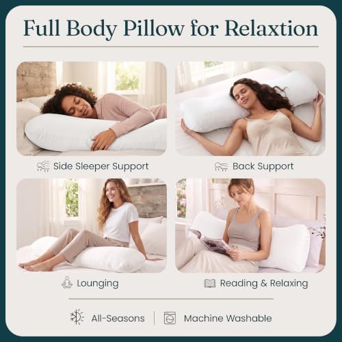 Oubonun Weighted Body Pillow for Side Sleepers, 41x10in 7.15lbs - Image 6