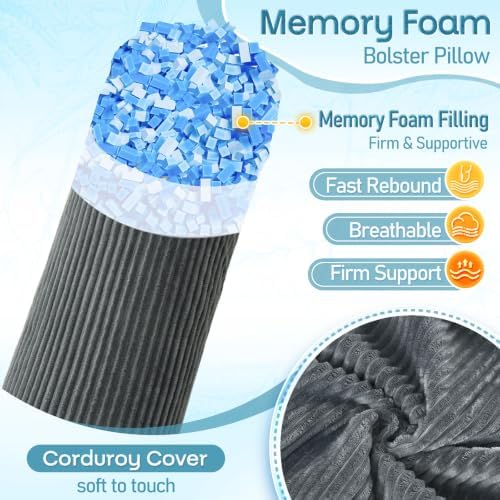 1 MIDDLE ONE Body Pillow, Memory Foam Body Pillows - Image 3