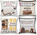 Tranqun 4 Pcs Book Throw Pillow Covers Classroom Reading Decor by Tranqun