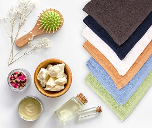 Towel and Linen Mart 100% Cotton - 24 Pack Wash Cloth Set - Flannel Face Cloths, Highly Absorbent and Soft Feel Fingertip Towels (Multi, Pack of 24) - Image 3