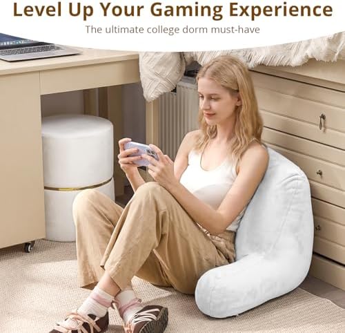 Sasttie Reading Pillow for Bed, Back Pillow for Sitting Up - Image 5