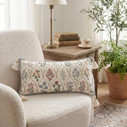 ISAENNE Designer Vintage Linen Throw Pillow Cover - Image 3