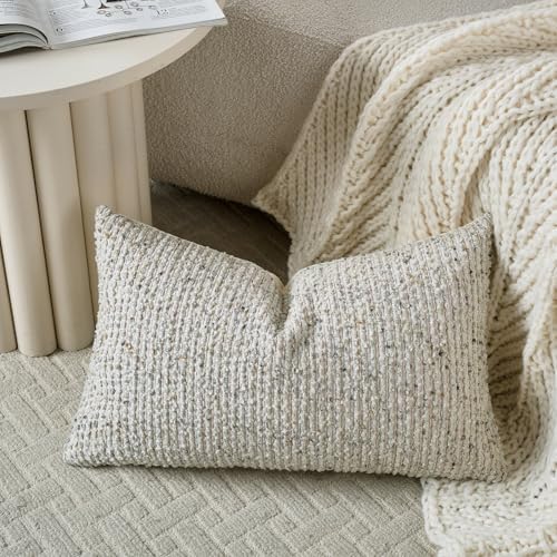 14x36 Cream Grey Decorative Body Pillow Cover - Image 5