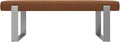 VANT Upholstered Bed Bench - Ribbed Terracotta - Brushed Nickel - Contemporary Modern, Bedroom Bench Seat, Hallway, or Entryway