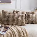 MADIZZ Pack of 2 Thick Plush Faux Wool Throw Pillow Covers Soft Boho Throw by Madizz