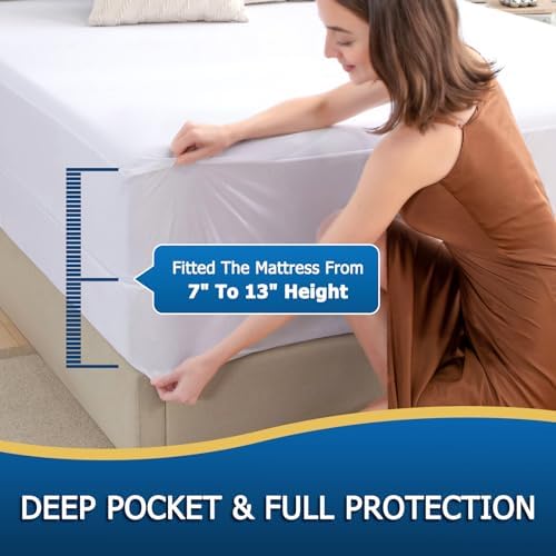 Zippered Mattress Encasement Full, Waterproof Zipper Mattress Protector - Image 4