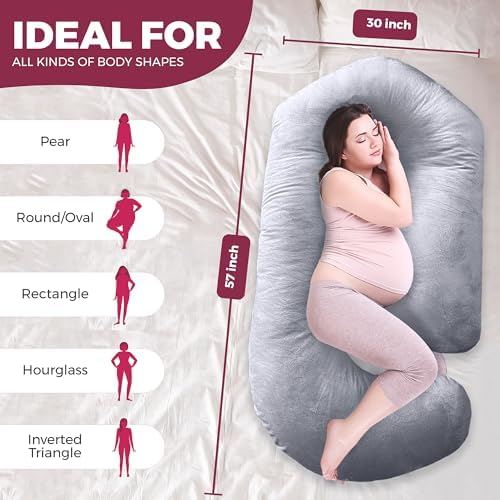 Pregnancy Pillows for Sleeping – 57-Inch Maternity Pillow for Pregnant Women - Image 4