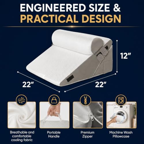 10-in-1 Adjustable Design 3PCS Wedge Pillow - Image 7