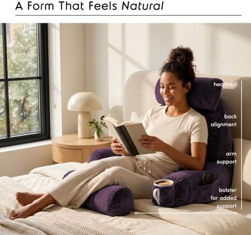 Nestl Reading Pillow for Bed, Back Pillow for Sitting Up in Bed - Image 2