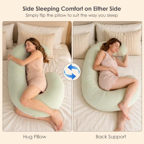QUEEN ROSE Cooling Body Pillow, C Shaped Full Body Pillow - Image 3
