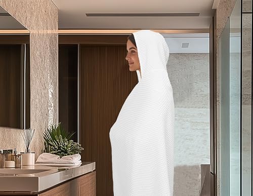 COTTON CRAFT Hooded Bath Towel for Adults – 2 Pack 100% Cotton Bath Sheet - Image 5