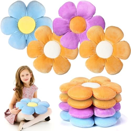 Reginary 4 Pcs Flower Floor Pillow Cushion Kids by Reginary