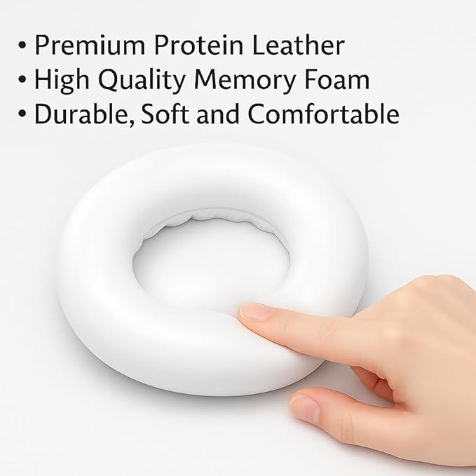 Premium Replacement Ear Pads for Bose Bose QC45– Soft Protein Leather & Memory Foam Cushions – Enhanced Noise Isolation – Easy Installation Kit,Video & Cleaning Cloth (White)