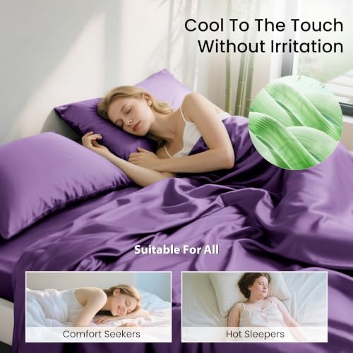 Love's cabin 3 Piece Twin Sheet Set, 100% Rayon Derived from Bamboo, Cooling & - Image 3