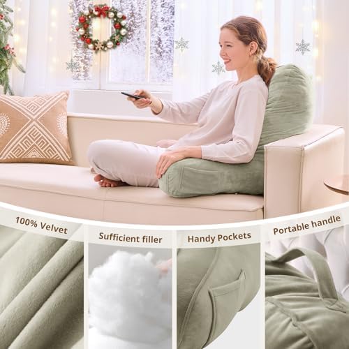 Sasttie Reading Pillow for Bed, Back Pillow for Sitting Up - Image 5