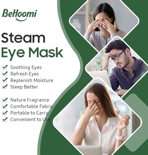 BeHoomi 20 Packs Steam Eye Mask, Heated Eye Mask Warm Compress - Image 3
