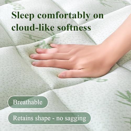 King Mattress Topper, Bamboo Viscose Thick Pillow Top Mattress Pad - Image 4