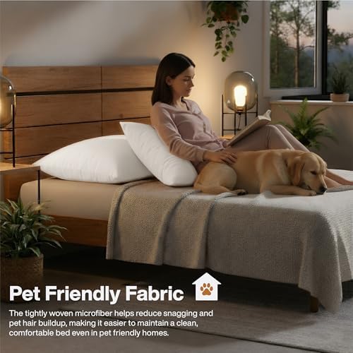 QUEENSBAY Queen Pillow Cases Set of 2, Microfiber Cooling Pillowcases, Soft - Image 7
