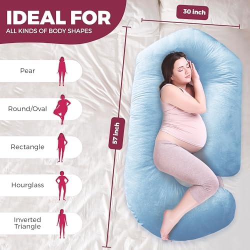 Pregnancy Pillows for Sleeping – 57-Inch Maternity Pillow for Pregnant Women - Image 4