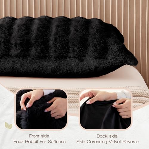 YZ HOME Faux Fur Fluffy Body Pillow - Image 2