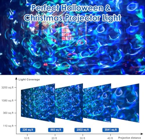 Ocean Wave Projector Light Outdoor 15 Colors Water Ripple Effect Lamp - Image 2