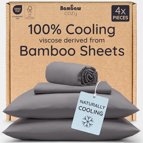 Bambaw 100% Viscose Derived from Bamboo Sheets California King Size Set – 4pcs by Bambaw