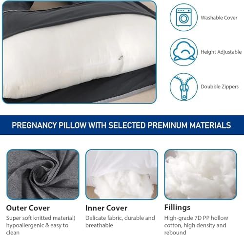Pregnancy Pillows for Sleeping, U Shaped Full Body Maternity Pillow for - Image 5
