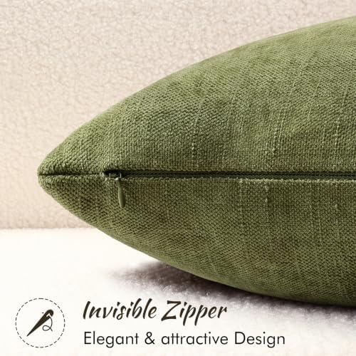 decorUhome Chenille Decorative Throw Pillow Covers 16x16 Set of 2 - Image 3