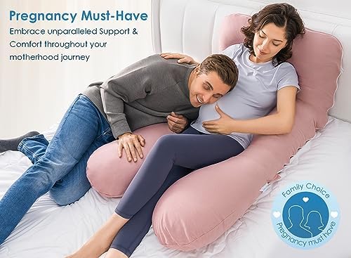 QUEEN ROSE Pregnancy Pillows for Sleeping, Cooling U Shaped Body Pillow - Image 5