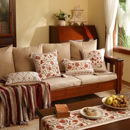 ISAENNE Vintage Linen Square Throw Pillow Cover - Image 7
